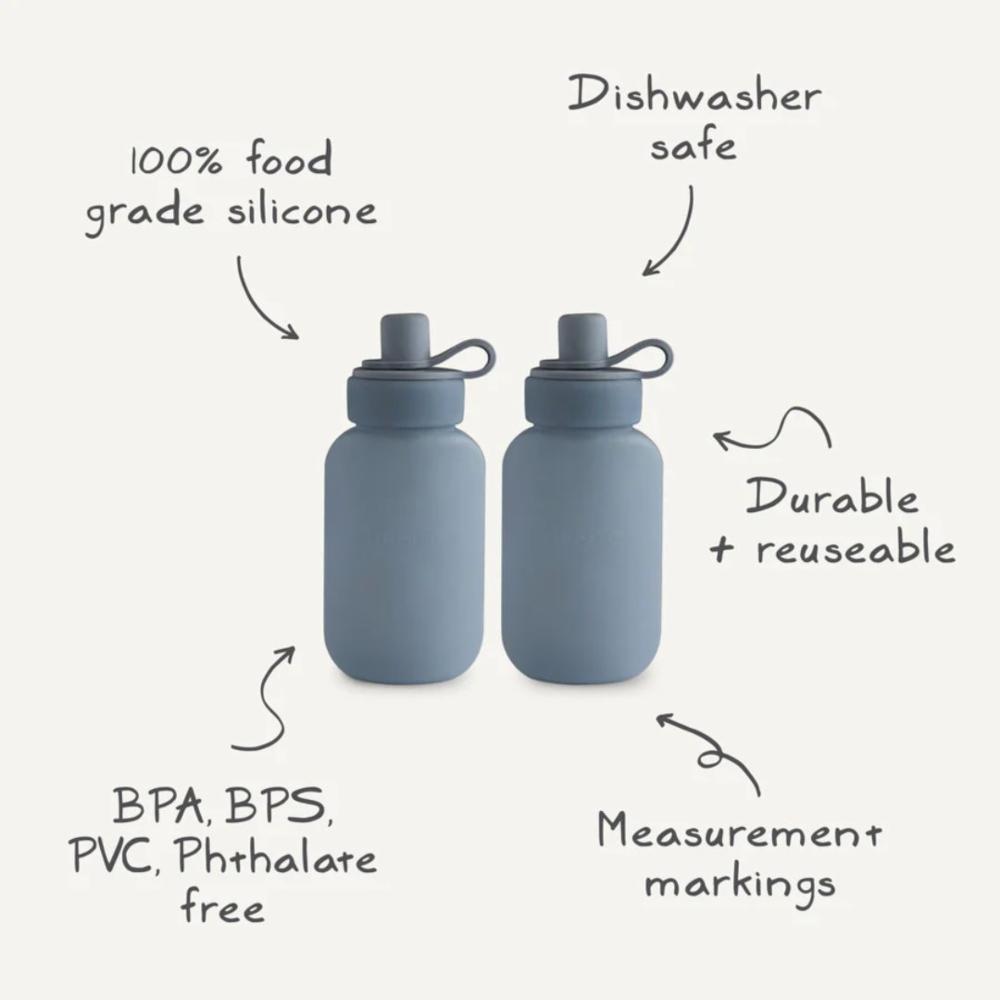 Mushie Silikoninen Sosepussi 2kpl - Cambridge blue