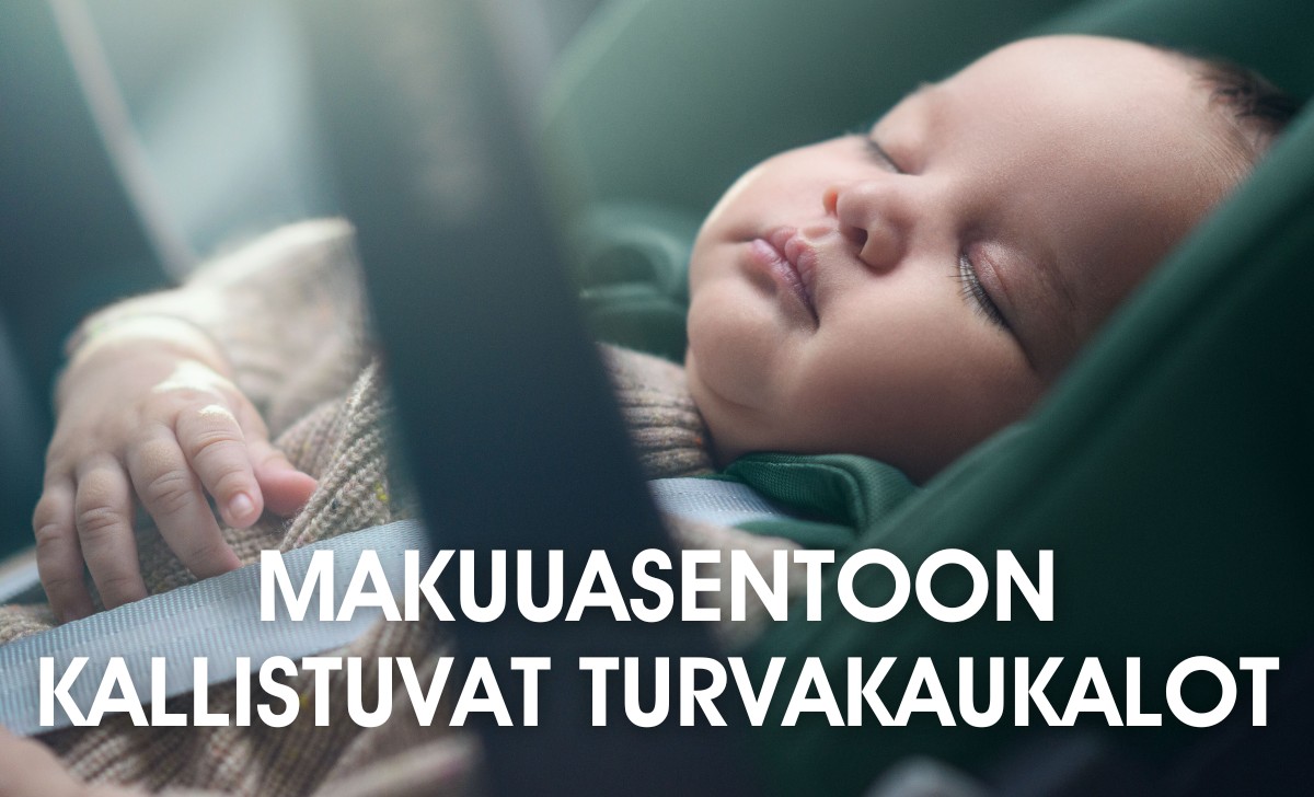 Makuuasentoon kallistuvat turvakaukalot.