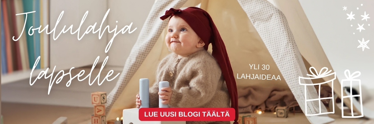 Löydä joulun lahjavinkit täältä, uudessa blogissa yli 30 eri lahjaa! Katso blogista lahjaideat kätevästi lapsen iän mukaan. 