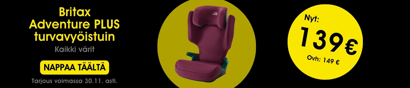 Nappaa Black Month Britax Adventure Plus turvavyöistuin ale täältä.