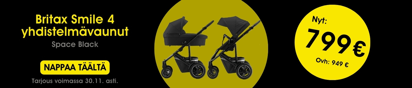 Nappaa Black Month Britax Smile 4 yhdistelmävaunut ale täältä.
