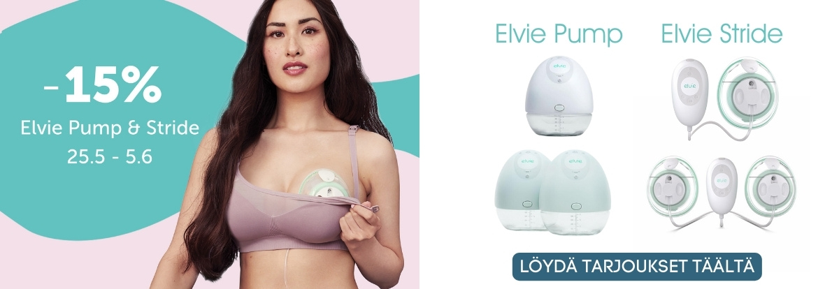 Nyt Elvie Pump ja Elvie Stride-rintapumput -15%. Ale voimassa 5.6 asti. Nappaa tarjoukset täältä.