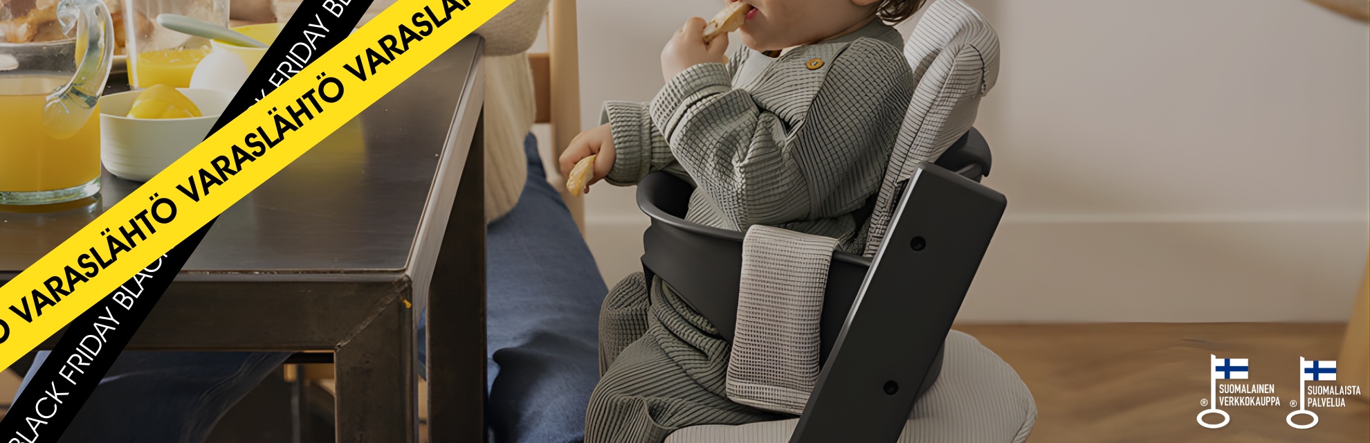 Varaslähtö valikoituihin Black Friday -tarjouksiin. Löydä Stokke, Axkid ja Bugaboo alet täältä.