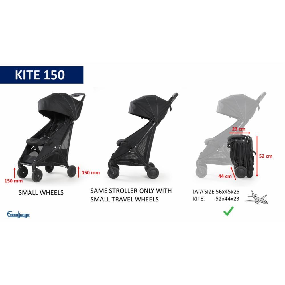 Emmaljunga Kite 150 Matkarattaat -  Outdoor Black