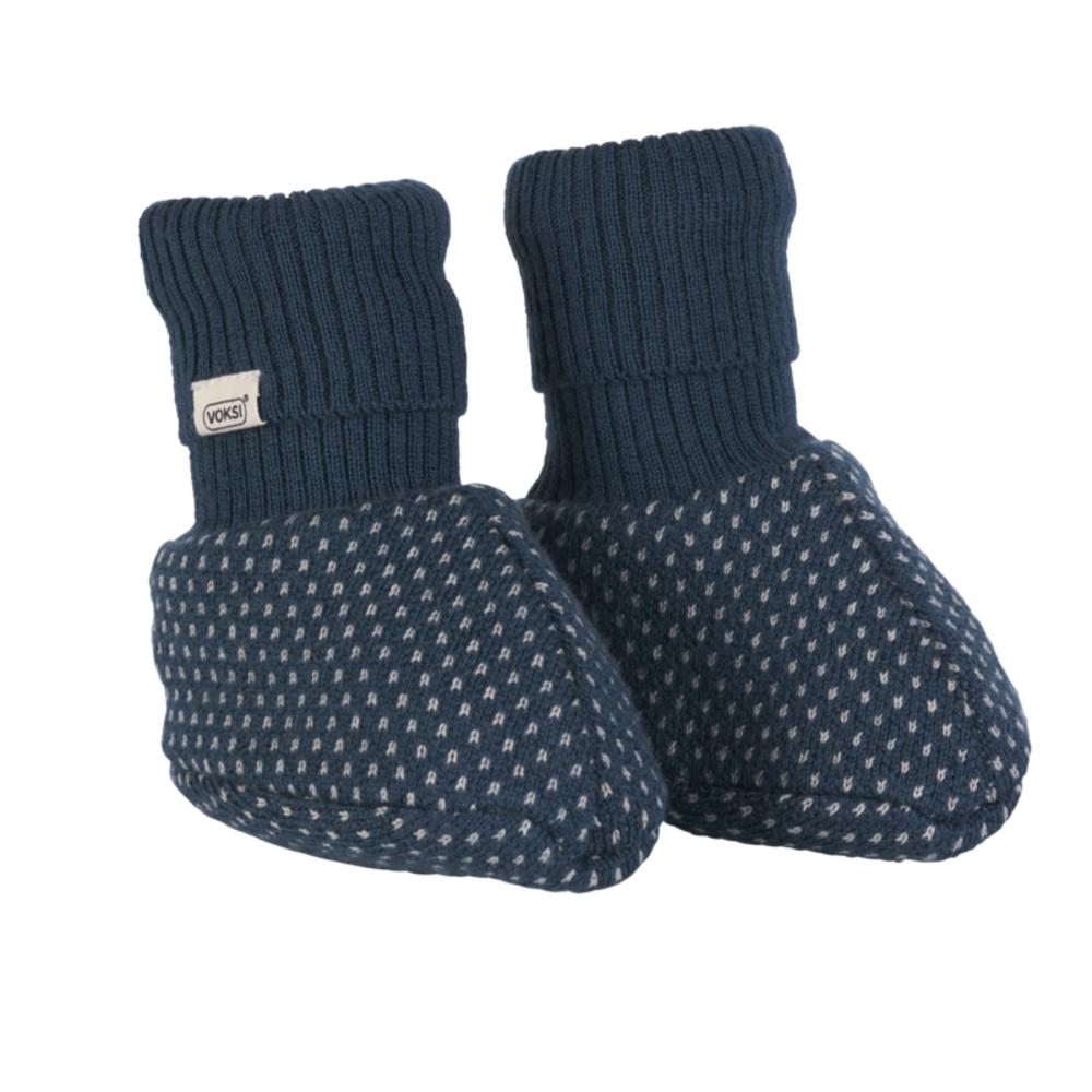 Voksi Double Knit Tossut Merinovilla - Blue - koko 0-6m