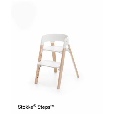 Stokke Steps Syöttötuoli - White/natur