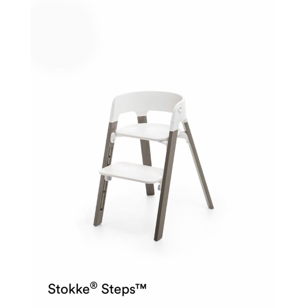 Stokke Steps Syöttötuoli - White/hazy grey