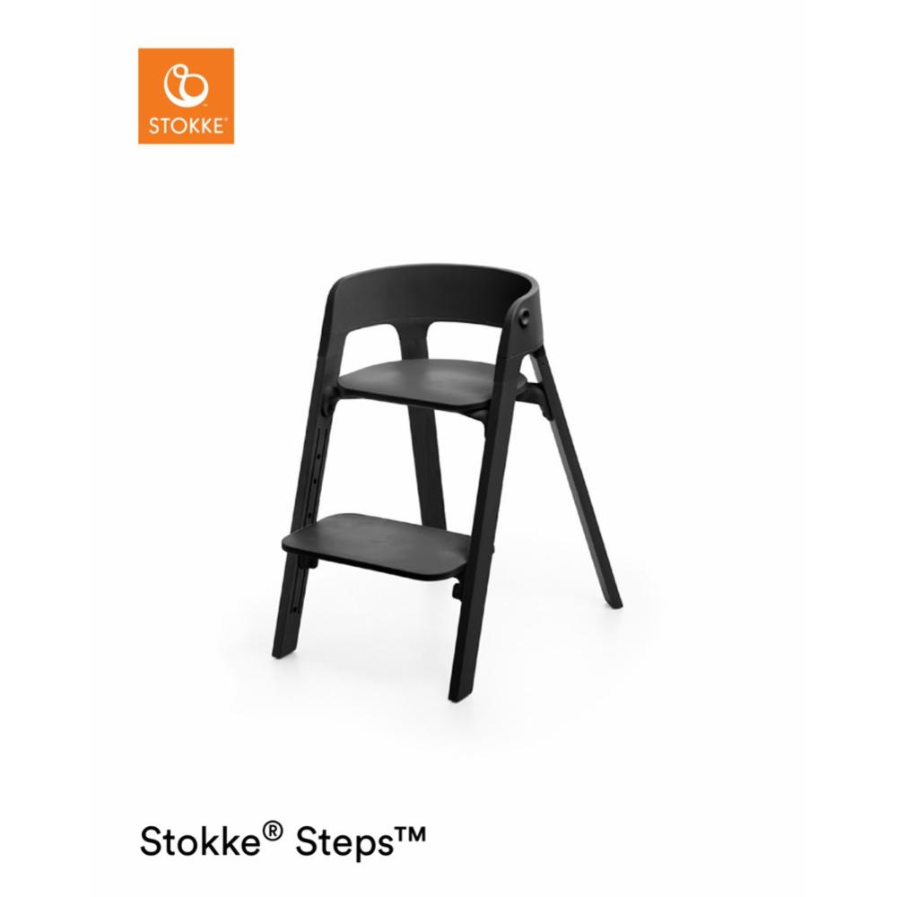 Stokke Steps Syöttötuoli - Black/black