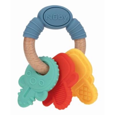 Nuby Avaimet-purulelu silikonista ja puusta 3kk+