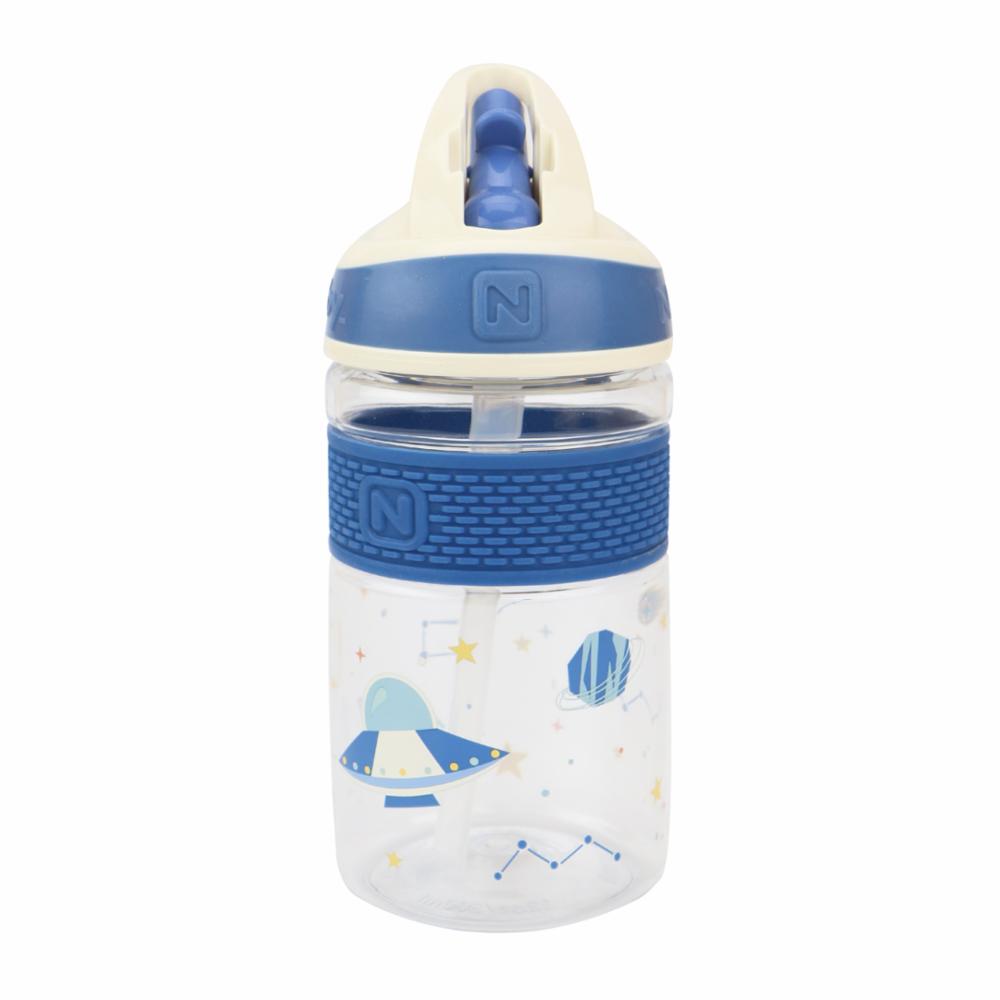 Nuby 2N1 Hard Spout Push Juomapullo 360ml, SININEN