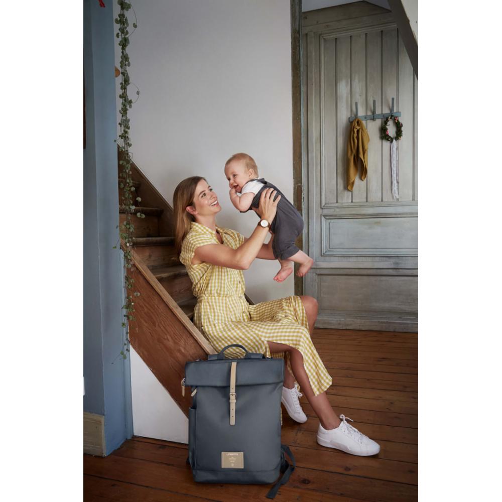Hoitolaukku Lässig Rolltop Backpack, Anthracite
