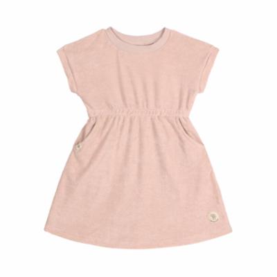 Lässig Mekko frotee, Powder pink, 12 kk