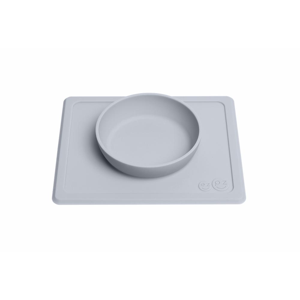 ezpz Mini Bowl lasten ruokakulho + ruokailualusta, Pewter