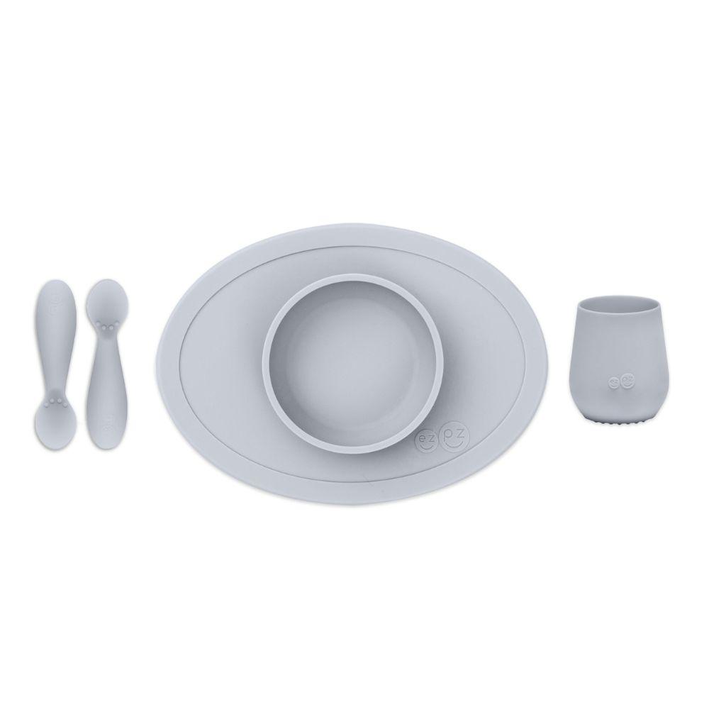 ezpz First Foods Set lasten astiasto, Pewter