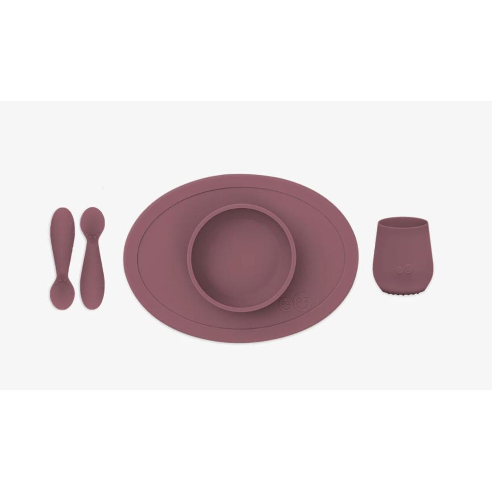 ezpz First Food Set lasten astiasto, Mauve