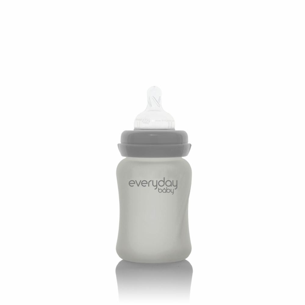 Everyday Baby Lasinen Tuttipullo 150ml, Quiet Gray