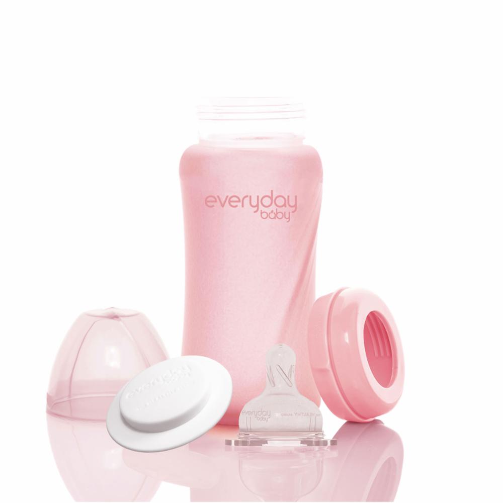 Everyday Baby Lasinen Tuttipullo 240ml, Rose Pink