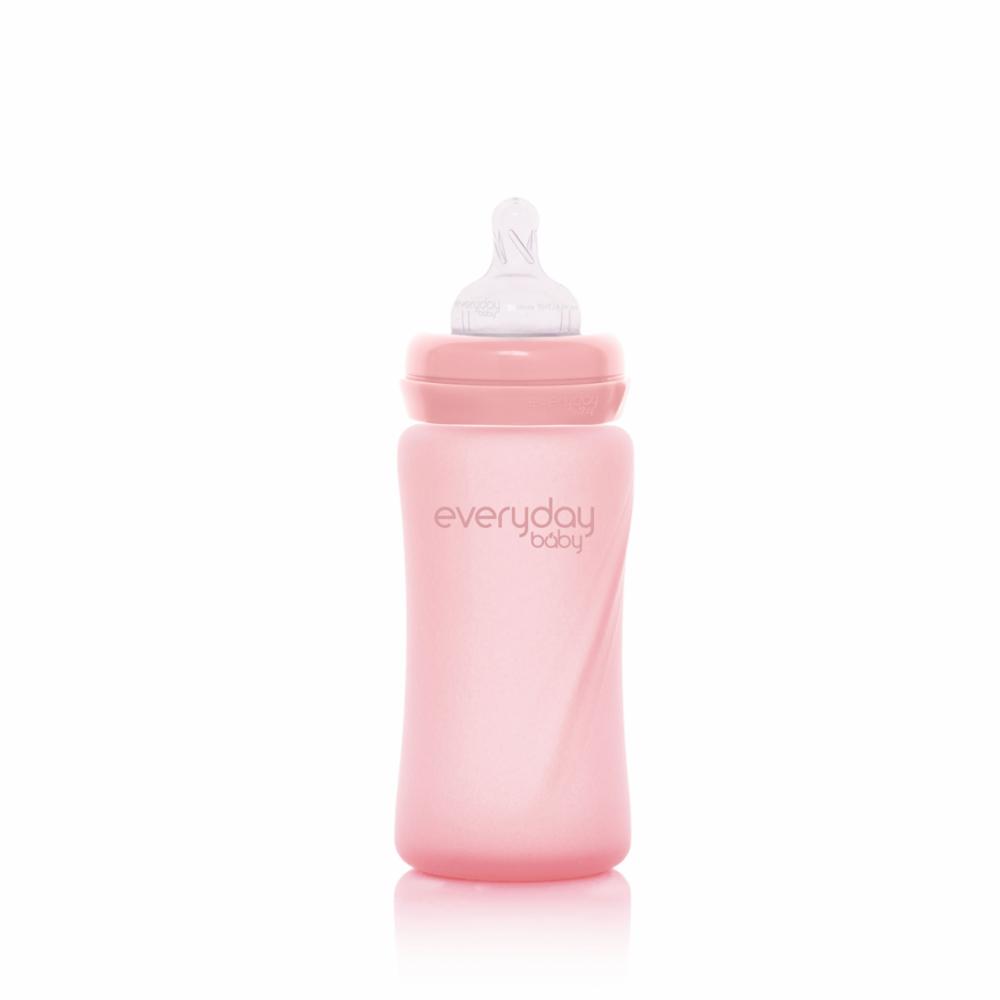 Everyday Baby Lasinen Tuttipullo 240ml, Rose Pink