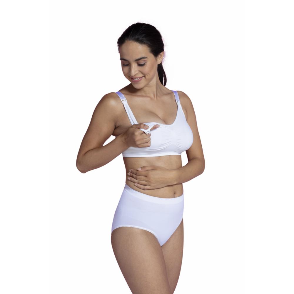 Carriwell Seamless Padded Nursing Bra White