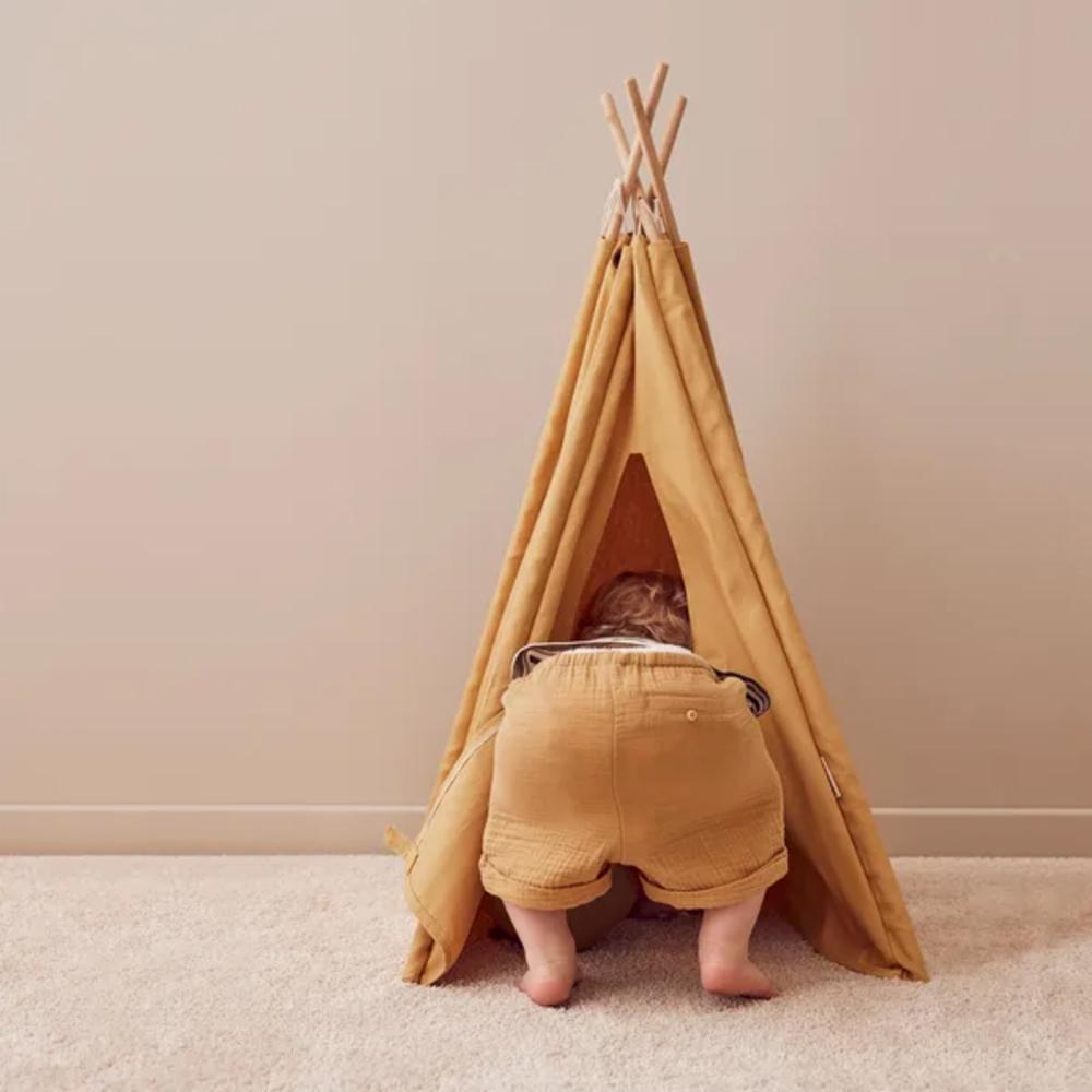 Kids Concept Tiipii Leikkiteltta keltainen