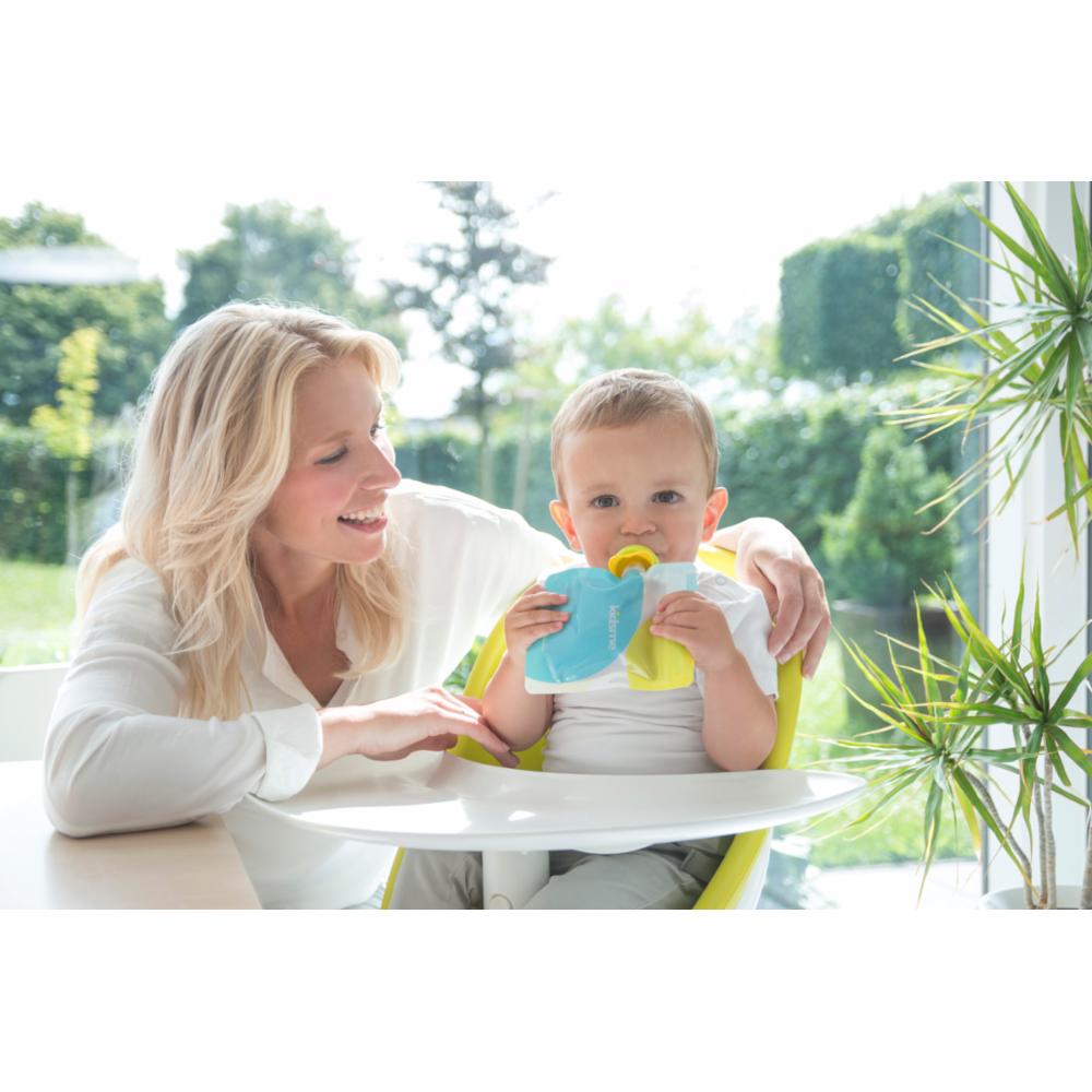 Kidsme Täytettävä Ruokapussi ja Adapteri - Aqua