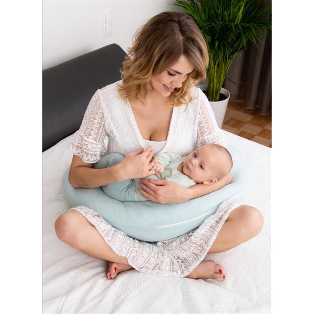 BabyMatex Raskaus- ja Imetystyyny Moon Muslin - Vaaleansininen