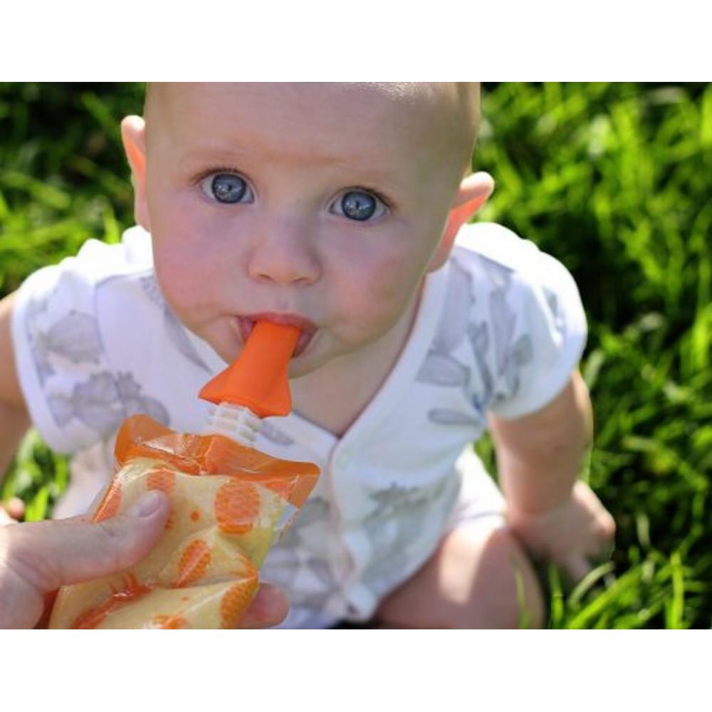 Cherub Baby Täytettävä ruokapussi Mini 10kpl, Pinkki/Oranssi