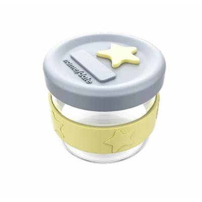 Cherub Baby Lasi&Silikoni Ruokapurkki 120ml - Harmaa