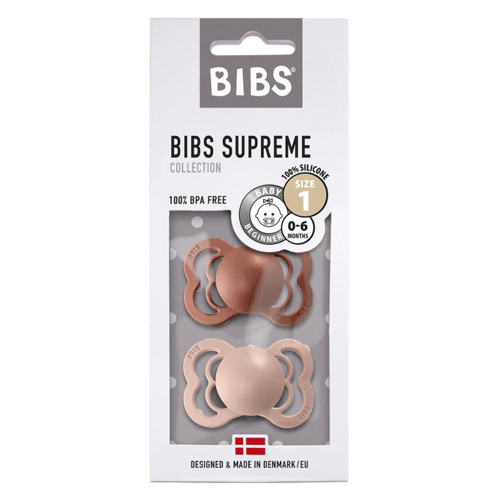 Bibs Supreme Silikoni 2kpl 0-6kk - Woodchuck/Blush