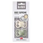 Bibs Supreme 2kpl Silikoni koko 1, Ivory/Sage