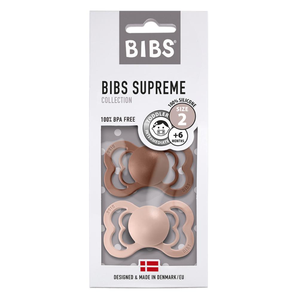 Bibs Supreme Silikoni 2kpl 6-18kk - Woodchuck/Blush