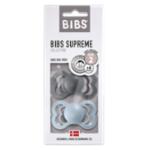 Bibs Supreme 2kpl Silikoni koko 2, Iron/Baby Blue